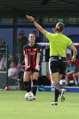 Google Pixel Frauen-Bundesliga, RB Leipzig - Bayer Leverkusen; 23.08.2026 Selina Ostermeier (2, Bayer Leverkusen) kann die Schiedsrichter-Entscheidung nicht verstehen. Fußball, Google Pixel Frauen-Bundesliga, Saison 2026 2027, 1. Spieltag: RB Leipzig vs. Bayer 04 Leverkusen am 23.08.2026, Trainingszentrum Cottaweg, Leipzig. DFB REGULATIONS PROHIBIT ANY USE OF PHOTOGRAPHS AS IMAGE SEQUENCES AND OR QUASI-VIDEO. *** Google Pixel Women s Bundesliga, RB Leipzig vs. Bayer Leverkusen, August 23, 2026; Selina Ostermeier (2); Bayer Leverkusen cannot understand the referee s decision; Soccer, Google Pixel Women s Bundesliga, 2026–2027 season, Matchday 1: RB Leipzig vs. Bayer 04 Leverkusen on August 23, 2026, Cottaweg Training Center, Leipzig. DFB regulations prohibit any use of photographs as image sequences and or quasi-video. Copyright: xBEAUTIFULxSPORTS JanxKaeferx