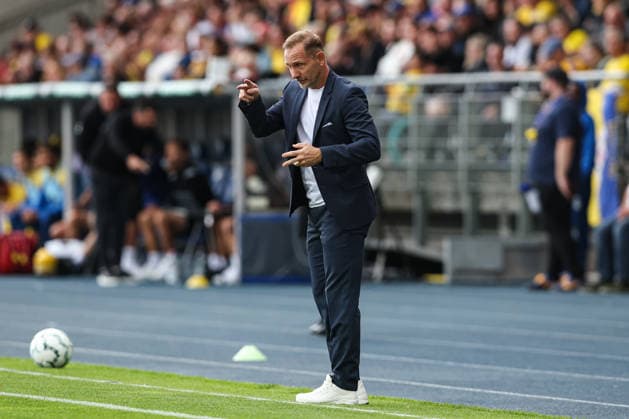 Trainer Mauro Lustrinelli (1. FC Union Berlin) - 1. Hauptrunde DFB Pokal Saison 2026-2027 Eintracht Braunschweig vs. 1. FC Union Berlin im Eintracht Stadion in Braunschweig - Fußball,Mann,Männer,Deutschland,23.08.2026 *** Coach Mauro Lustrinelli, 1. FC Union Berlin, 1st round of the DFB Cup, 2026–2027 season, Eintracht Braunschweig vs. 1. FC Union Berlin at Eintracht Stadium in Braunschweig; soccer, man, men, Germany, August 23, 2026