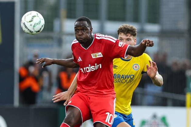 Ilyas Ansah (1. FC Union Berlin,10) - 1. Hauptrunde DFB Pokal Saison 2026-2027 Eintracht Braunschweig vs. 1. FC Union Berlin im Eintracht Stadion in Braunschweig - Aktion,Fußball,Mann,Männer,Deutschland,23.08.2026 *** Ilyas Ansah, 1. FC Union Berlin, 10 1, DFB Cup First Round, 2026–2027 Season, Eintracht Braunschweig vs. 1. FC Union Berlin at Eintracht Stadium in Braunschweig; Action, Soccer, Man,Men, Germany, August 23, 2026