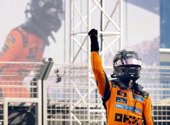 ZANDVOORT - Lando Norris (McLaren) wins the F1 Dutch Grand Prix at the Zandvoort Circuit. REMKO DE WAAL ANP xVIxANPxSportx xxANPxIVx 566110164 originalFilename: 566110164.jpg
