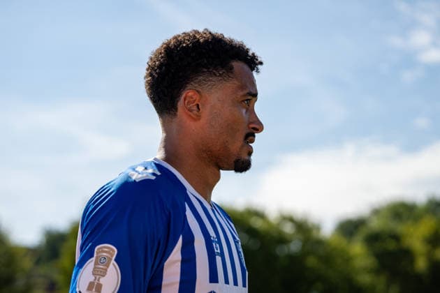 23.08.2026, xdaymx, Fussball DFB Pokal 1.Runde, Bahlinger SC - 1.FC Magdeburg. Iyoha, Emmanuel (Magdeburg) (DFL DFB REGULATIONS PROHIBIT ANY USE OF PHOTOGRAPHS as IMAGE SEQUENCES and or QUASI-VIDEO) Bahlingen *** August 23, 2026, xdaymx, Soccer, DFB Cup First Round, Bahlinger SC vs. FC Magdeburg Iyoha, Emmanuel Magdeburg DFL DFB REGULATIONS PROHIBIT ANY USE OF PHOTOGRAPHS as IMAGE SEQUENCES and or QUASI-VIDEO Bahlingen
