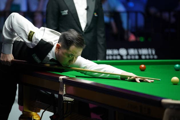 WUHAN, CHINA - AUGUST 23: Xiao Guodong of China plays a shot during his 5-0 victory against Wang Xinbo of China in the round of 64 at the 2026 Wuhan Open on August 23, 2026 in Wuhan, Hubei Province of China.  Copyright: xTaixChengzhex 111661673571