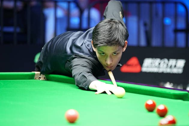 WUHAN, CHINA - AUGUST 23: Wang Xinbo of China competes during his match against Xiao Guodong of China in the round of 64 at the 2026 Wuhan Open on August 23, 2026 in Wuhan, Hubei Province of China. Xiao Guodong defeated Wang Xinbo 5-0 to advance to the next round.  Copyright: xTaixChengzhex 111661673560