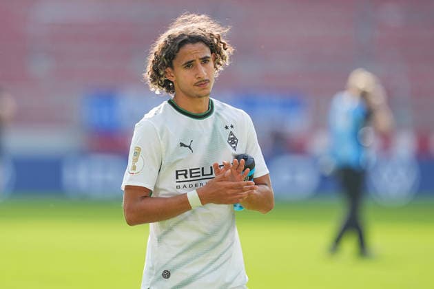 23.08.2026, xydrx, Fußball, DFB Pokal, TSV Schott Mainz - Borussia Mönchengladbach, Saison 2026 2027, MEWA Arena: Wael Mohya (Borussia Moenchengladbach, 36) freut sich über den Sieg DFB regulations prohibit any use of photographs as image sequences and or quasi-video. *** August 23, 2026, xydrx, Soccer, DFB Cup, TSV Schott Mainz vs. Borussia Mönchengladbach, 2026–2027 season, MEWA Arena, Wael Mohya, Borussia Mönchengladbach, No. 36 celebrates the victory. DFB regulations prohibit any use of photographs as image sequences and or quasi-video. Copyright: HMBxMedia YannisxDreimann