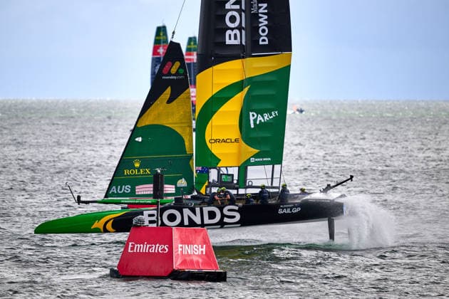 GER, Sail GP, Rockwool Germany Sail Grand Prix, Sassnitz, 22.-23.08.2026, Deutschland, Samstag, 23.08.2026, Renntag 2, BONDS FLYING ROOS - Sail GP Team - Australia; Driver - Tom Slingsby GER, Sail GP, Rockwool Germany Sail Grand Prix, Sassnitz, 22.-23.08.2026, Deutschland, Samstag, 23.08.2026, Renntag 2, *** GER, Sail GP, Rockwool Germany Sail Grand Prix, Sassnitz, August 22–23, 2026, Germany, Saturday, August 23, 2026, Race Day 2, BONDS FLYING ROOS Sail GP Team Australia Driver Tom Slingsby GER, Sail GP, Rockwool Germany Sail Grand Prix, Sassnitz, August 22–23, 2026, Germany, Saturday, August 23, 2026, Race Day 2, Copyright: xClaudiusxRauchx