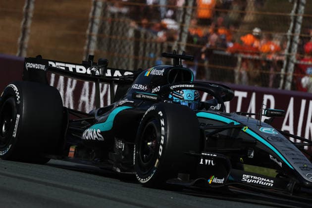 F1 - DUTCH GRAND PRIX 2026 63 RUSSELL George (gbr), Mercedes AMG F1 Team W17, action during the Formula 1 Dutch Grand Prix 2026, 12th round of the 2026 Formula One World Championship, WM, Weltmeisterschaft from August 21 to 23, 2026 on the Circuit Zandvoort, in Zandvoort, Netherlands - ZandvoortNetherlands  Copyright: xDPPIx