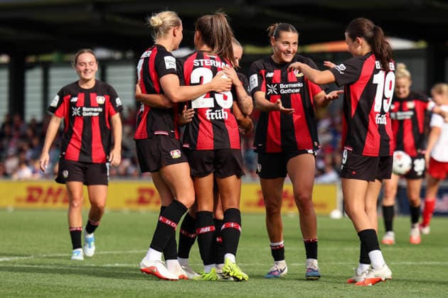 Deutschland: Fußball Google Pixel Frauen-Bundesliga 2026 - 2027, 1. Spieltag - RB Leipzig gegen Bayer 04 Leverkusen, Trainingszentrum von RB Leipzig (Leipzig): Tor und Jubel von Maja Sternad (Bayer 04 Leverkusen Frauen, 23) zum 0:2 *** Germany Soccer Google Pixel Women s Bundesliga 2026 2027, Matchday 1: RB Leipzig vs. Bayer 04 Leverkusen, RB Leipzig Training Center in Leipzig; Goal and celebration by Maja Sternad of Bayer 04 Leverkusen Women, 23–0 2 Copyright: xx