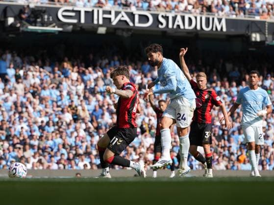 Josko Gvardiol shoots to score the 2nd Manchester City goal Manchester City v Bournemouth, Premier League, Football, Etihad Stadium, Manchester, UK - 23 Aug 2026Manchester Etihad Stadium United Kingdom EDITORIAL USE ONLY No use with unauthorised audio, video, data, fixture lists, club league logos or live services. Online in-match use limited to 120 images, no video emulation. No use in betting, games or single club league player publications.  Copyright: xWiredxPhotos Shutterstockx 17113667df