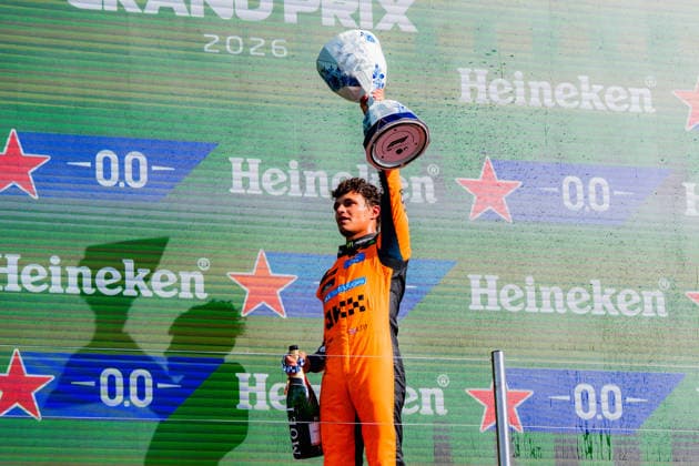 FIA Formula 1 World Championship, WM, Weltmeisterschaft Dutch Grand Prix 2026 Zandvoort, 20.08.2026, Das Rennen, Grosser Preis Sieger des Grand Prix in Zandvoort: Lando Norris *** FIA Formula 1 World Championship, 2026 Dutch Grand Prix at Zandvoort, August 20, 2026, The Race, Grand Prix Winner at Zandvoort: Lando Norris Copyright: xBahhoxKarax