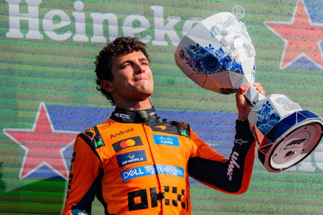 FIA Formula 1 World Championship, WM, Weltmeisterschaft Dutch Grand Prix 2026 Zandvoort, 20.08.2026, Das Rennen, Grosser Preis Sieger des Grand Prix in Zandvoort: Lando Norris *** FIA Formula 1 World Championship, 2026 Dutch Grand Prix at Zandvoort, August 20, 2026, The Race, Grand Prix Winner at Zandvoort: Lando Norris Copyright: xBahhoxKarax