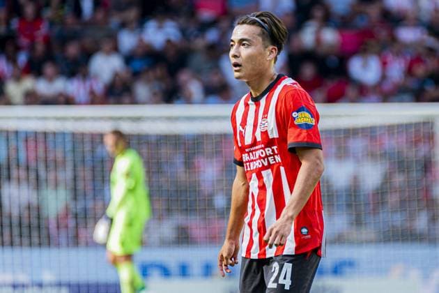 EINDHOVEN - Kodai Sano of PSV Eindhoven during the Eredivisie match between PSV Eindhoven and FC Groningen at the Philips Stadium on August 23, 2026 in Eindhoven, the Netherlands. KEVIN SENDERS ANP Eredivisie 2026 27 xVIxANPxSportx xMarcelxterxBalsxIVx 566112155 originalFilename: 566112155.jpg