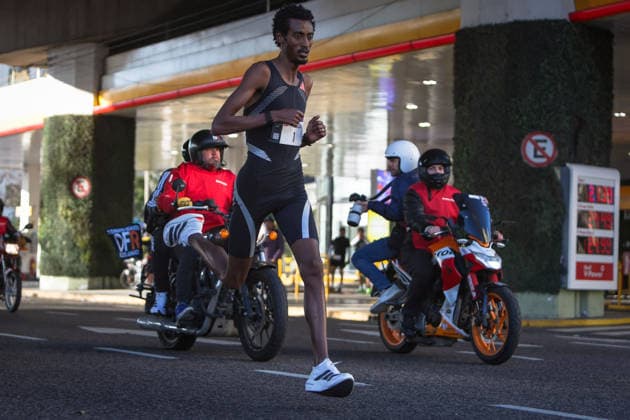 TRACK AND FIELD - Marathon - Buenos Aires 21K Half Marathon Photo by IPA ABACAPRESS.COM87731727 - Yomif Kejelcha of Ethiopia set a new world record at the 21K Buenos Aires Half Marathon, a street race in Argentina. Buenos Aires Argentina  Copyright: xIPAxSport ABACAx