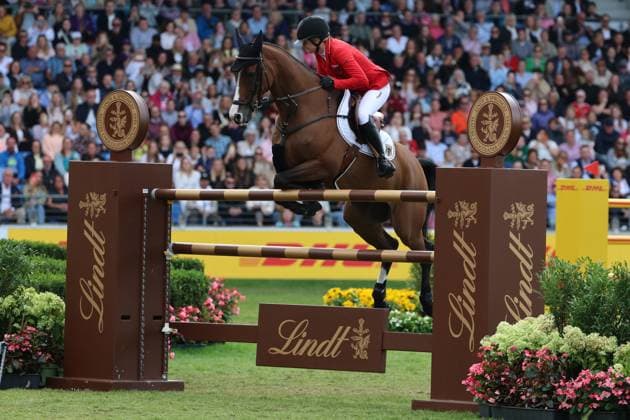 Sophie Hinners (GER, Deutschland) mit Pferd Iron Dames Singclair scheitert am letzten Hindernis, Springfehler , Springen, FEI Jumping World Championship, WM, Weltmeisterschaft , FEI Jumping World Championship, Competition Individual Final, Longines-Prize, Longines-Preis, Finale Einzelwertung, Jumping , AACHEN - FEI World Championships 2026, Weltfest des Pferdesports, Reitsport Weltmeisterschaft 2026, Aachen 2026, Welcome Home 2026, Aachener Soers, 11. bis 23. August 2026, Reitsport, 23.08.2026, Aachen Aachener Soers Deutschland *** Sophie Hinners (GER, Germany), riding Iron Dames Singclair, fails at the final obstacle; jumping fault; jumping; FEI Jumping World Championship; FEI Jumping World Championship, Individual Final, Longines Prize, Jumping, AACHEN FEI World Championships 2026, World Festival of Equestrian Sports, 2026 Equestrian World Championships, Aachen 2026, Welcome Home 2026, Aachen Soers, August 11–23, 2026, Equestrian Sports, August 23, 2026, Aachen Soers, Germany