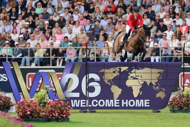 Sophie Hinners (GER, Deutschland) mit Pferd Iron Dames Singclair, Springen, FEI Jumping World Championship, WM, Weltmeisterschaft , FEI Jumping World Championship, Competition Individual Final, Longines-Prize, Longines-Preis, Finale Einzelwertung, Jumping , AACHEN - FEI World Championships 2026, Weltfest des Pferdesports, Reitsport Weltmeisterschaft 2026, Aachen 2026, Welcome Home 2026, Aachener Soers, 11. bis 23. August 2026, Reitsport, 23.08.2026, Aachen Aachener Soers Deutschland *** Sophie Hinners (GER), Germany, riding Iron Dames Singclair, Show Jumping, FEI Jumping World Championship, FEI Jumping World Championship, Individual Final, Longines Prize, Jumping, AACHEN FEI World Championships 2026, World Festival of Equestrian Sports, 2026 Equestrian World Championships, Aachen 2026, Welcome Home 2026, Aachen Soers, August 11–23, 2026, Equestrian Sports, August 23, 2026, Aachen Soers, Germany