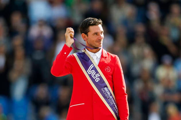 AACHEN - FEI World Championships 2026, AACHEN - FEI World Championships 2026 GUERDAT Steve (SUI) Medal ceremony Medaillenvergabe FEI Jumping World Championship, WM, Weltmeisterschaft Third Competition Individual Final Round B Aachen, Reitstadion Soers 23. August 2026 - *** AACHEN FEI World Championships 2026, AACHEN FEI World Championships 2026 GUERDAT Steve SUI Medal Ceremony FEI Jumping World Championship Third Competition Individual Final Round B Aachen, Soers Equestrian Stadium August 23, 2026