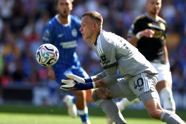 Brighton & Hove Albion v Aston Villa 23 August 2026 Brighton, Premier League Football - Brighton & Hove Albion v Aston Villa - Aston Villa goalkeeper Marco Bizot - (Photo by Mark Leech). Brighton UK *** Brighton Hove Albion gegen Aston Villa, 23. August 2026, Brighton, Premier League, Fußball: Brighton Hove Albion gegen Aston Villa. Aston-Villa-Torhüter Marco Bizot. Foto: Mark Leech, Brighton, Großbritannien  Copyright: xMarkxLeechxOffside