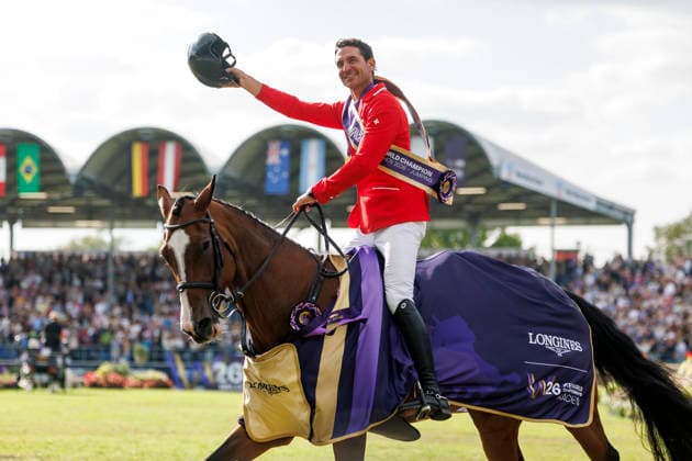 AACHEN - FEI World Championships 2026, AACHEN - FEI World Championships 2026 GUERDAT Steve (SUI), Dynamix de Belheme Medal ceremony Medaillenvergabe FEI Jumping World Championship, WM, Weltmeisterschaft Third Competition Individual Final Round B Aachen, Reitstadion Soers 23. August 2026 - *** 2026 FEI World Championships in Aachen, AACHEN FEI World Championships 2026 GUERDAT Steve SUI, Dynamix de Belheme Medal ceremony FEI Jumping World Championship Third Competition Individual Final Round B Aachen, Reitstadion Soers August 23, 2026