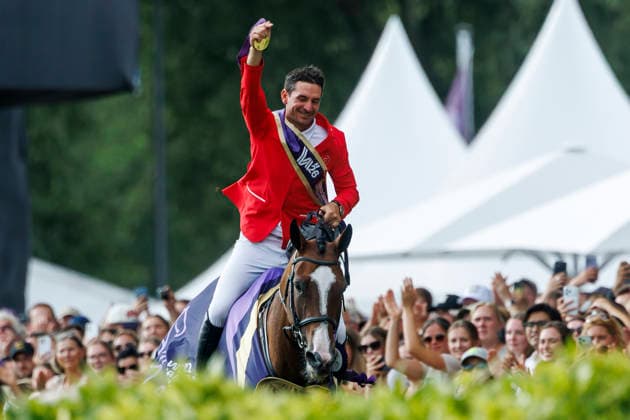 AACHEN - FEI World Championships 2026, AACHEN - FEI World Championships 2026 GUERDAT Steve (SUI), Dynamix de Belheme Medal ceremony Medaillenvergabe FEI Jumping World Championship, WM, Weltmeisterschaft Third Competition Individual Final Round B Aachen, Reitstadion Soers 23. August 2026 - *** 2026 FEI World Championships in Aachen, AACHEN FEI World Championships 2026 GUERDAT Steve SUI, Dynamix de Belheme Medal ceremony FEI Jumping World Championship Third Competition Individual Final Round B Aachen, Reitstadion Soers August 23, 2026