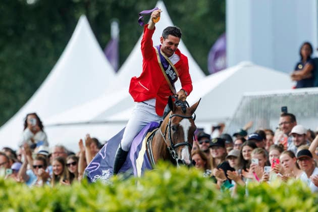 AACHEN - FEI World Championships 2026, AACHEN - FEI World Championships 2026 GUERDAT Steve (SUI), Dynamix de Belheme Medal ceremony Medaillenvergabe FEI Jumping World Championship, WM, Weltmeisterschaft Third Competition Individual Final Round B Aachen, Reitstadion Soers 23. August 2026 - *** 2026 FEI World Championships in Aachen, AACHEN FEI World Championships 2026 GUERDAT Steve SUI, Dynamix de Belheme Medal ceremony FEI Jumping World Championship Third Competition Individual Final Round B Aachen, Reitstadion Soers August 23, 2026