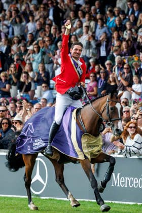AACHEN - FEI World Championships 2026, AACHEN - FEI World Championships 2026 GUERDAT Steve (SUI), Dynamix de Belheme Medal ceremony Medaillenvergabe FEI Jumping World Championship, WM, Weltmeisterschaft Third Competition Individual Final Round B Aachen, Reitstadion Soers 23. August 2026 - *** 2026 FEI World Championships in Aachen, AACHEN FEI World Championships 2026 GUERDAT Steve SUI, Dynamix de Belheme Medal ceremony FEI Jumping World Championship Third Competition Individual Final Round B Aachen, Soers Equestrian Stadium August 23, 2026