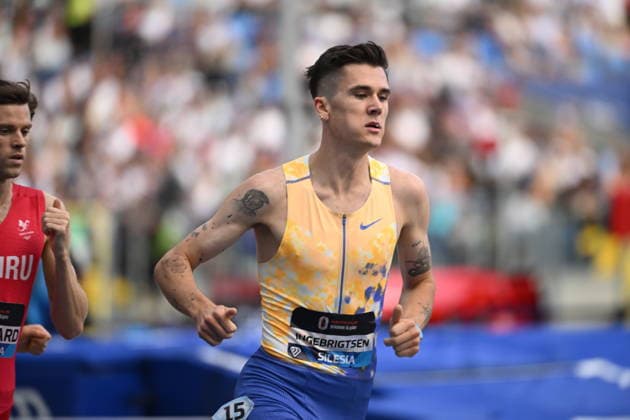 RECORD DATE NOT STATED Silesia Diamond League Meeting 2026 In Chorzow CHORZOW, POLAND - AUGUST 23: Jakob Ingebrigtsen of Norway in action in the Men s 1500m Final at the Silesia Diamond League meeting of the 2026 Wanda Diamond League circuit at Silesian Stadium on August 23, 2026 in Chorzow, Poland. ChorzowIPTC Poland  Copyright: xArturxWidakx originalFilename:widak-silesiad260823_npB54.jpg