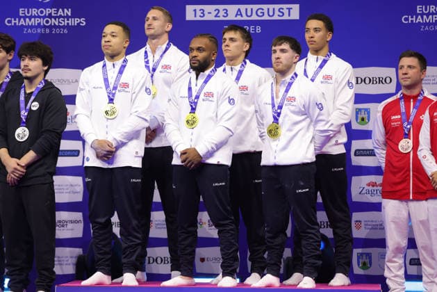 GBR after seniors team-final at 2026 Europeans in Zagreb; 23 08 2026; *** GBR after the senior team final at the 2026 European Championships in Zagreb, August 23, 2026 