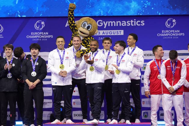 GBR after seniors team-final at 2026 Europeans in Zagreb; 23 08 2026; *** GBR after the senior team final at the 2026 European Championships in Zagreb, August 23, 2026 