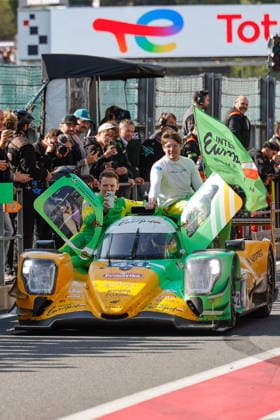 AUTO - ELMS - 4 HOURS OF SPA-FRANCORCHAMPS 2026 43 SMIECHOWSKI Jakub (pol), DILLMANN Tom (fra), GHIOTTO Lucas (ita), Inter Europol Competition, Oreca 07 - Gibson, LMP2, portrait celebration during the 4 Hours of Spa-Francorchamps, 4th round of the 2026 European Le Mans Series on the Circuit de Spa-Francorchamps from August 21 to 23, 2026 in Stavelot, Belgium - StavelotBelgium  Copyright: xPauloxMariax