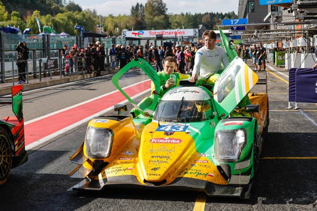 AUTO - ELMS - 4 HOURS OF SPA-FRANCORCHAMPS 2026 43 SMIECHOWSKI Jakub (pol), DILLMANN Tom (fra), GHIOTTO Lucas (ita), Inter Europol Competition, Oreca 07 - Gibson, LMP2, portrait celebration during the 4 Hours of Spa-Francorchamps, 4th round of the 2026 European Le Mans Series on the Circuit de Spa-Francorchamps from August 21 to 23, 2026 in Stavelot, Belgium - StavelotBelgium  Copyright: xPauloxMariax