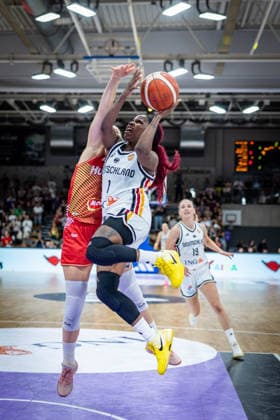 Basketball Göttingen 23.08.2026 Freundschaftsspiel Testspiel Deutschland (GER) - Ungarn (HUN) Alexis Peterson-Smalls (Deutschland, No.01) Peterson *** Basketball Göttingen, August 23, 2026; Friendly Match; Germany (GER) vs. Hungary (HUN); Alexis Peterson Smalls, Germany, No. 01 Peterson