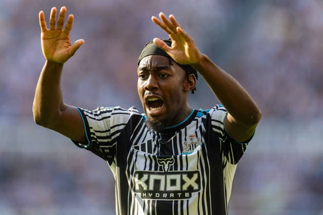 Football - FA Premier League - Newcastle United FC v Liverpool FC NEWCASTLE-UPON-TYNE, ENGLAND - Saturday, August 22, 2026: Newcastle United s Anthony Elanga during the FA Premier League match between Newcastle United FC and Liverpool FC at St James Park. (Photo by David Rawcliffe Propaganda) NEWCASTLE-UPON-TYNE St James Park TYNE AND WEAR ENGLAND  Copyright: xDavidxRawcliffex P2026-08-23-Newcastle_Liverpool-117