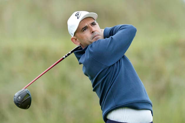 BALMEDIE, SCOTLAND - AUG 23: Fabrizio Zanotti (PAR) plays from the eleventh tee during Round 4 at the 2026 Nexo Championship at the Trump International Golf Links, Balmedie on August 23, 2026 in Aberdeenshire, Scotland The 2026 Nexo Championship