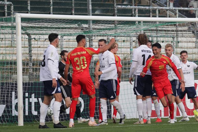 Jubel 0-2 durch Raphael Obermair (SC Paderborn 07) Fussball, Saison 2026 2027, Maenner, Herren, DFB Pokal, 1. Hauptrunde, Stadion Lohmuehle, Phoenix Luebeck gegen SC Paderborn DFL REGULATIONS PROHIBIT ANY USE OF PHOTOGRAPHS AS IMAGE SEQUENCES AND OR QUASI-VIDEO. *** Jubel 0–2 by Raphael Obermair, SC Paderborn 07 Soccer, 2026–2027 Season, Men, Men’s, DFB Cup, 1st Round, Lohmühle Stadium, Phoenix Lübeck vs. SC Paderborn DFL REGULATIONS PROHIBIT ANY USE OF PHOTOGRAPHS AS IMAGE SEQUENCES AND OR QUASI-VIDEO