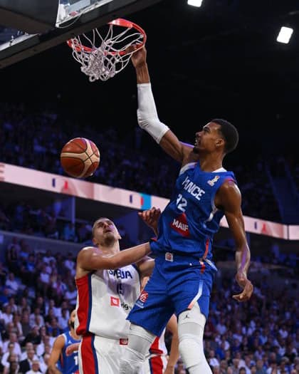 RECORD DATE NOT STATED The new captain of the French national basketball team, Victor Wembanyama, during a warm-up match for the 2027 World Cup against Serbia at the CO™MET Arena in OrlÃ ans on 23 August 2026. - 23 08 2026 - France France OrlÃ ans -  JulienxMattiax xLexPictorium LePictorium_0339386