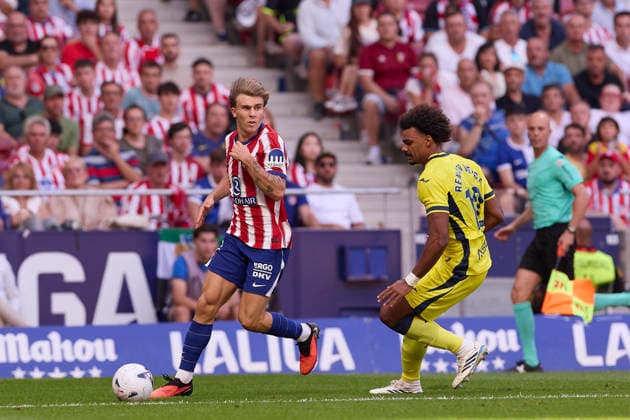ESP: LaLiga EA Sports Atletico de Madrid v Villarreal CF Pablo Barrios of Atletico de Madrid during LaLiga EA Sports between Atletico de Madrid v Villarreal CF played at Riyadh Air Metropolitano Stadium in Madrid on August 23, 2026 in Spain Spain Futbol *** ESP LaLiga EA Sports Atlético de Madrid vs. Villarreal CF Pablo Barrios of Atlético de Madrid during the LaLiga EA Sports match between Atlético de Madrid and Villarreal CF, played at Riyadh Air Metropolitano Stadium in Madrid on August 23, 2026, in Spain. Spanish Soccer Copyright: xAgenciaxLOFx
