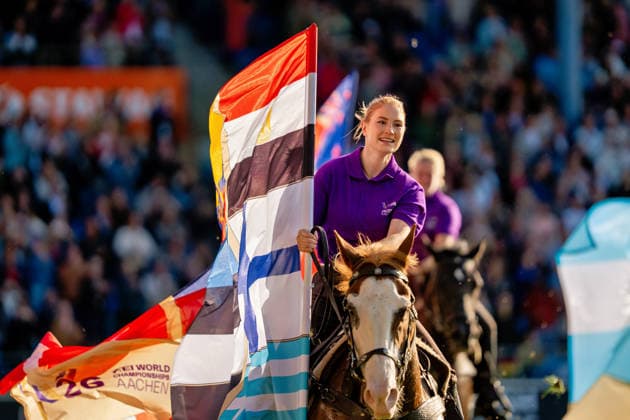 Impressionen der Abschlussfeier FEI World Championship, WM, Weltmeisterschaft Aachen 2026, Closing Ceremony, Abschlussfeier, 23.08.2026 FEI World Championship Aachen 2026, Closing Ceremony, Abschlussfeier, 23.08.2026 Aachen *** Highlights from the Closing Ceremony of the 2026 FEI World Championships in Aachen, Closing Ceremony, August 23, 2026, 2026 FEI World Championships in Aachen, Closing Ceremony, August 23, 2026, Aachen Copyright: xEibner-Pressefoto J.xDerondeaux EP_JDU