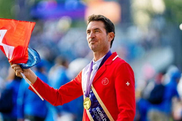 Impressionen der Abschlussfeier, Steve Guerdat FEI World Championship, WM, Weltmeisterschaft Aachen 2026, Closing Ceremony, Abschlussfeier, 23.08.2026 FEI World Championship Aachen 2026, Closing Ceremony, Abschlussfeier, 23.08.2026 Aachen *** Highlights from the closing ceremony, Steve Guerdat, FEI World Championships Aachen 2026, Closing Ceremony, August 23, 2026, FEI World Championships Aachen 2026, Closing Ceremony, August 23, 2026, Aachen Copyright: xEibner-Pressefoto J.xDerondeaux EP_JDU