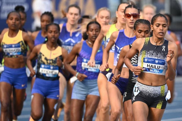 Silesia Diamond League Meeting 2026 in Chorzow CHORZOW, POLAND - AUGUST 23: Freweyni Hailu of Ethiopia leads the pack in action in the Women s 5000m Final at the Silesia Diamond League meeting of the 2026 Wanda Diamond League circuit at Silesian Stadium on August 23, 2026 in Chorzow, Poland. Stringer Anadolu Chorzow Poland. Editorial use only. Please get in touch for any other usage.  Copyright: x2026xAnadoluxStringerx