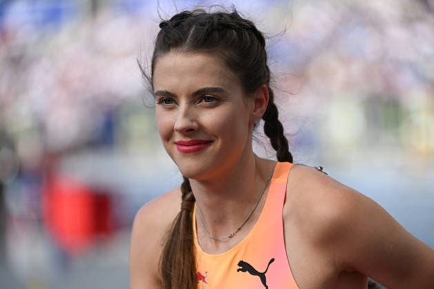 Silesia Diamond League Meeting 2026 in Chorzow CHORZOW, POLAND - AUGUST 23: Yaroslava Mahuchikh of Ukraine celebrates after winning in the Women s High Jump Final at the Silesia Diamond League meeting of the 2026 Wanda Diamond League circuit at Silesian Stadium on August 23, 2026 in Chorzow, Poland. Stringer Anadolu Chorzow Poland. Editorial use only. Please get in touch for any other usage.  Copyright: x2026xAnadoluxStringerx