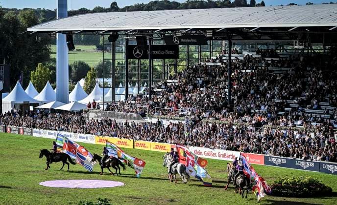 FEI World Championships Aachen 2026. Reit WM in Aachen im Allianz Park (Austragungsort der FEI World Championships) ** NUR FÜR REDAKTIONELLE ZWECKE ** EDITORIAL USE ONLY **<p>Feierliche Abschlussveranstaltung im Hauptstadion am Sonntag, dem 23 08 2026. In diesem Jahr wird in Aachen die Reit WM ausgerichtet. FEI World Championships Aachen 2026. Reit WM in Aachen im Allianz Park (Austragungsort der FEI World Championships) Deutschland NRW Essen Copyright: KerstinxKokoska *** FEI World Championships Aachen 2026 Equestrian World Championships in Aachen at Allianz Park, venue of the FEI World Championships ** FOR EDITORIAL PURPOSES ONLY ** EDITORIAL USE ONLY ** p Closing ceremony at the main stadium on Sunday, August 23, 2026 This year, Aachen will host the World Equestrian Championships FEI World Championships Aachen 2026 World Equestrian Championships in Aachen at Allianz Park Venue of the FEI World Championships Germany North Rhine-Westphalia Essen Copyright KerstinxKokoska Copyright: KerstinxKokoska doc87ac4luhtfm1jmzhsmf1 ,EDITORIAL USE ONLY