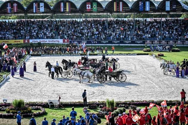 FEI World Championships Aachen 2026. Reit WM in Aachen im Allianz Park (Austragungsort der FEI World Championships) ** NUR FÜR REDAKTIONELLE ZWECKE ** EDITORIAL USE ONLY **<p>Feierliche Abschlussveranstaltung im Hauptstadion am Sonntag, dem 23 08 2026. In diesem Jahr wird in Aachen die Reit WM ausgerichtet. FEI World Championships Aachen 2026. Reit WM in Aachen im Allianz Park (Austragungsort der FEI World Championships) Deutschland NRW Essen Copyright: KerstinxKokoska *** FEI World Championships Aachen 2026 Equestrian World Championships in Aachen at Allianz Park, venue of the FEI World Championships ** FOR EDITORIAL PURPOSES ONLY ** EDITORIAL USE ONLY ** p Closing ceremony at the main stadium on Sunday, August 23, 2026 This year, Aachen will host the World Equestrian Championships FEI World Championships Aachen 2026 World Equestrian Championships in Aachen at Allianz Park Venue of the FEI World Championships Germany North Rhine-Westphalia Essen Copyright KerstinxKokoska Copyright: KerstinxKokoska doc87ac4qucdt11aviywmf1 ,EDITORIAL USE ONLY