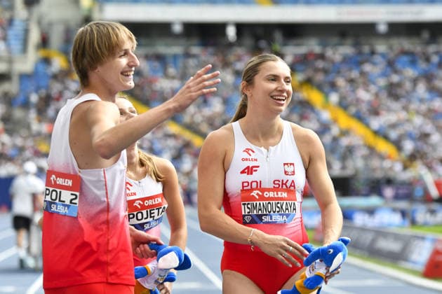 TRACK AND FIELD - International Track and Field Meet - Silesia Diamond League Photo by IPA ABACAPRESS.COM87735585 - Kriscina Tsimanouskaya at the Diamond League Silesia Memorial Kamili Skolimowska in Chorzów, Poland, on August 23, 2026 Chorzow Poland  Copyright: xIPAxSport ABACAx