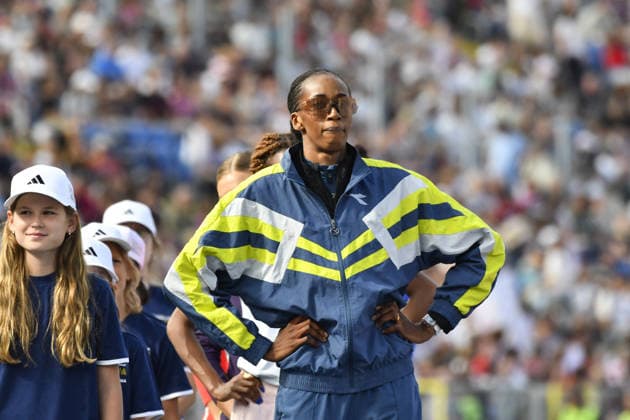 TRACK AND FIELD - International Track and Field Meet - Silesia Diamond League Photo by IPA ABACAPRESS.COM87735606 - Sally Sarr at the Diamond League Silesia Memorial Kamili Skolimowska in Chorzów, Poland, on August 23, 2026 Chorzow Poland  Copyright: xIPAxSport ABACAx