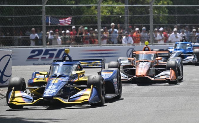 Chip Ganassi Racing driver Kyffin Simpson from the Cayman Islands (8) competes in the Freedom 250 Grand Prix IndyCar, Indy Car, IRL, USA Series race on the National Mall in Washington, DC on Sunday, August 23, 2026.  WAP20260823854 DAVIDxTULIS