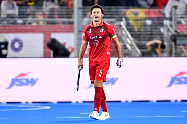 Spain v Belgium - FIH Hockey World Cup 2026 WAVRE, BELGIUM - AUGUST 23 : Van Doren Arthur captain of Belgium celebrates after scoring a goal to make it 0-1 during the FIH Hockey World Cup 2026 M36 second phase group pool F match between Spain and Belgium on August 23, 2026 in Wavre, Belgium, 23 08 2026 Wavre Belgium  Copyright: xTomasxSiskx
