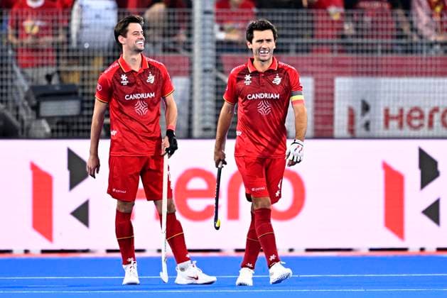 Spain v Belgium - FIH Hockey World Cup 2026 WAVRE, BELGIUM - AUGUST 23 : Van Doren Arthur captain of Belgium celebrates after scoring a goal to make it 0-1 during the FIH Hockey World Cup 2026 M36 second phase group pool F match between Spain and Belgium on August 23, 2026 in Wavre, Belgium, 23 08 2026 Wavre Belgium  Copyright: xTomasxSiskx