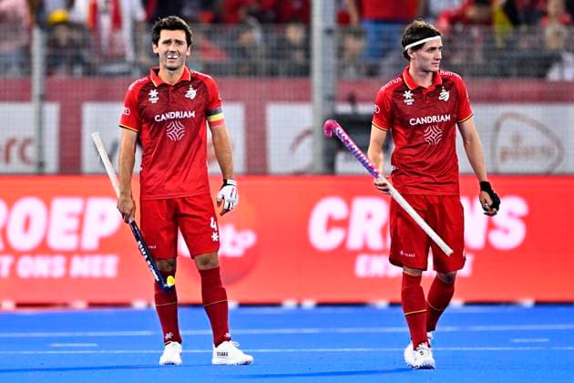Spain v Belgium - FIH Hockey World Cup 2026 WAVRE, BELGIUM - AUGUST 23 : Van Doren Arthur captain of Belgium celebrates after scoring a goal to make it 0-1 during the FIH Hockey World Cup 2026 M36 second phase group pool F match between Spain and Belgium on August 23, 2026 in Wavre, Belgium, 23 08 2026 Wavre Belgium  Copyright: xTomasxSiskx