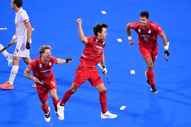 RECORD DATE NOT STATED Belgium s Arthur van Doren celebrates after scoring during a hockey game between Belgian national team, Nationalteam Red Lions and Spain, at the men s 2026 Hockey World Cup, Sunday 23 August 2026 in Wavre. The 2026 edition of the Hockey World Cup takes place in Belgium and The Netherlands from August 15 to August 30. DIRKxWAEM  x184111373x