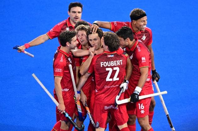 RECORD DATE NOT STATED Belgium s Arthur van Doren celebrates after scoring during a hockey game between Belgian national team, Nationalteam Red Lions and Spain, at the men s 2026 Hockey World Cup, Sunday 23 August 2026 in Wavre. The 2026 edition of the Hockey World Cup takes place in Belgium and The Netherlands from August 15 to August 30. DIRKxWAEM  x184111658x