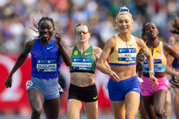 Wanda Diamond League And Kamila Skolimowska Memorial In Chorzow Tsige Duguma, Jessica Hull during the Women™s 1500m competition as part of the Diamond League and the Kamila Skolimowska Memorial in Chorzow, Poland, on 23 August 2026. Chorzow Poland  Copyright: xAndrzejxIwanczukx originalFilename:iwanczuk-wandadia260823_np2e6.jpg